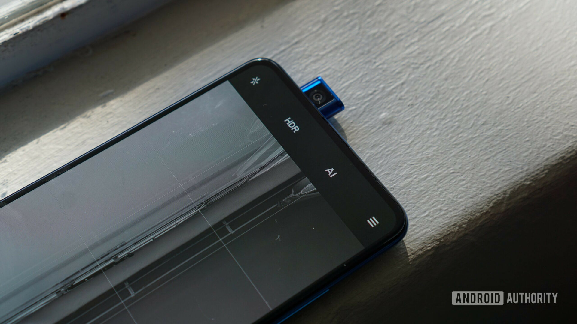 Xiaomi Mi 9T Pro pop up camera on window sill