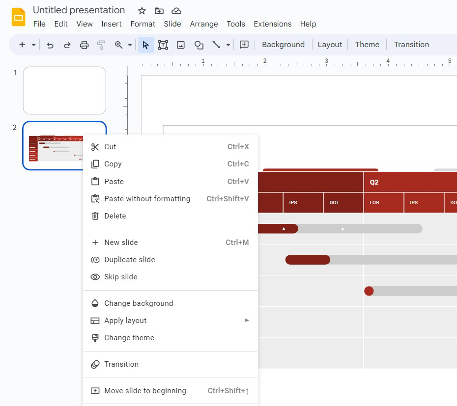 google slides duplicate slide