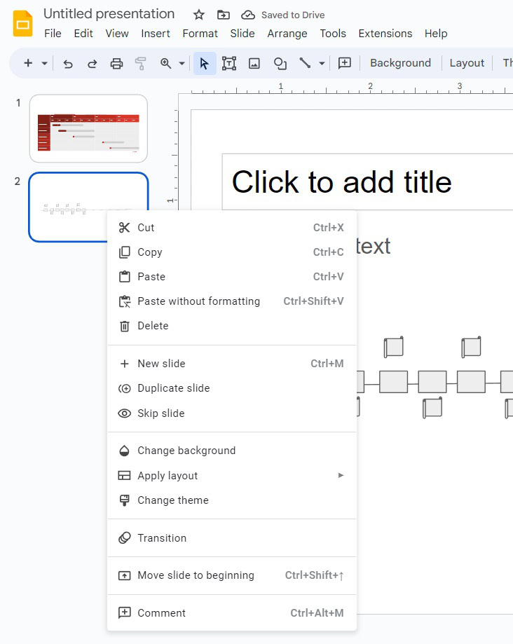 google slides skip slide