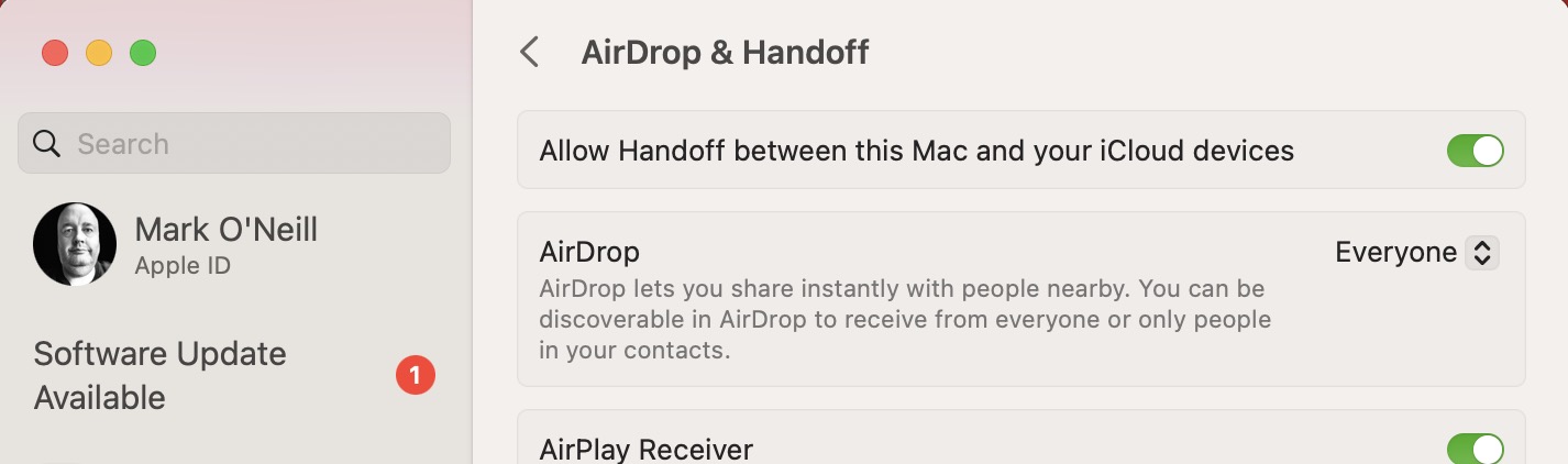 mac enable handoff