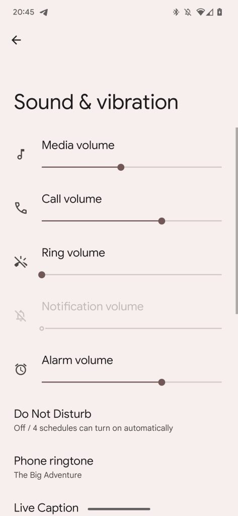 Android notification ringtone volume new