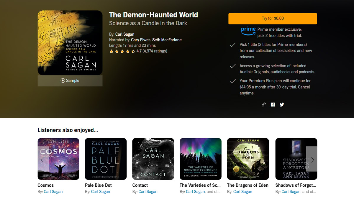 Audible trial offers in May 2023