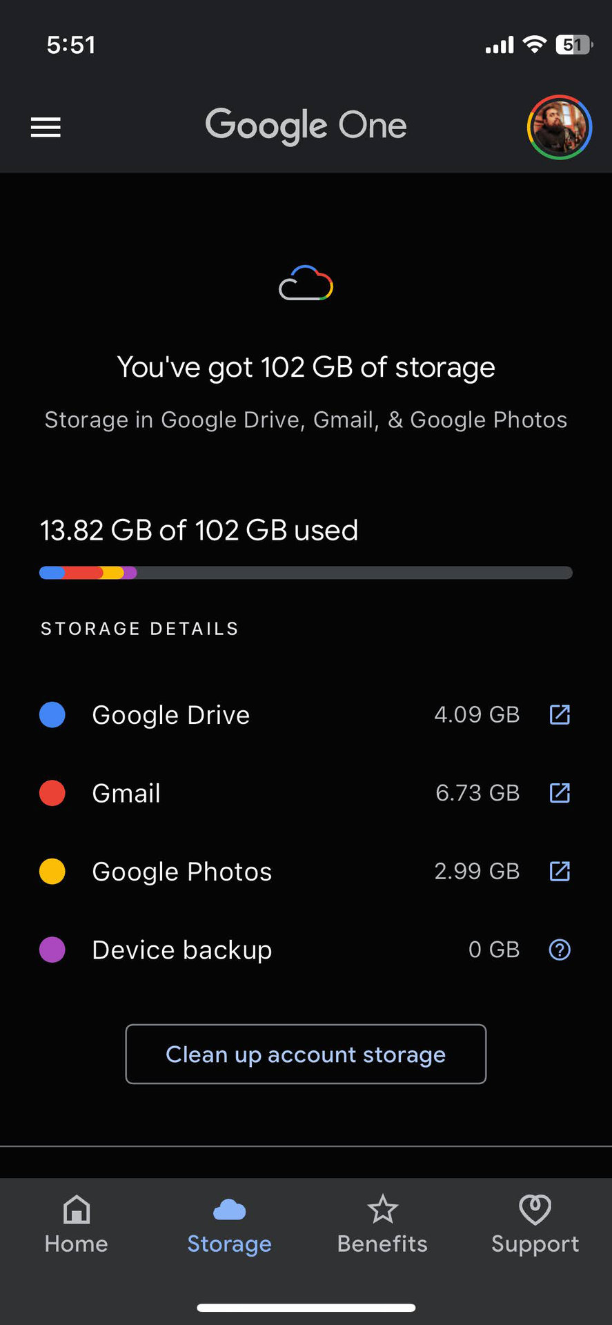 How to check your Google One storage on iPhone (3)