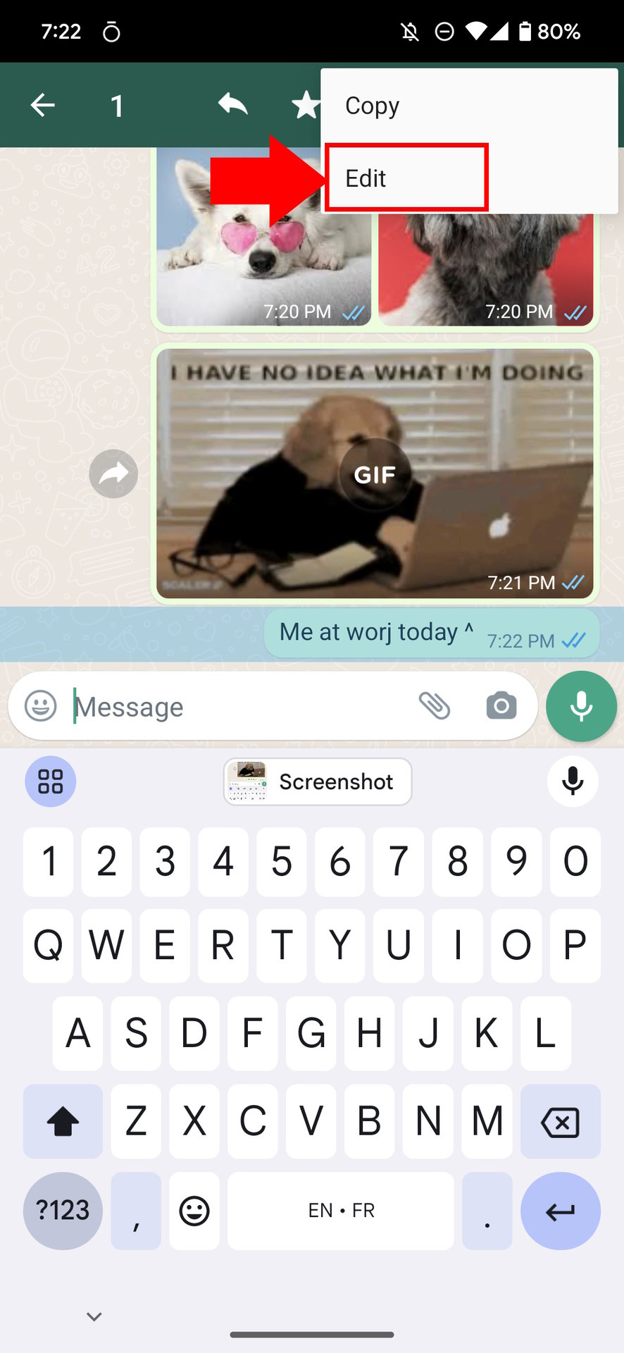 How to edit messages on WhatsApp 2