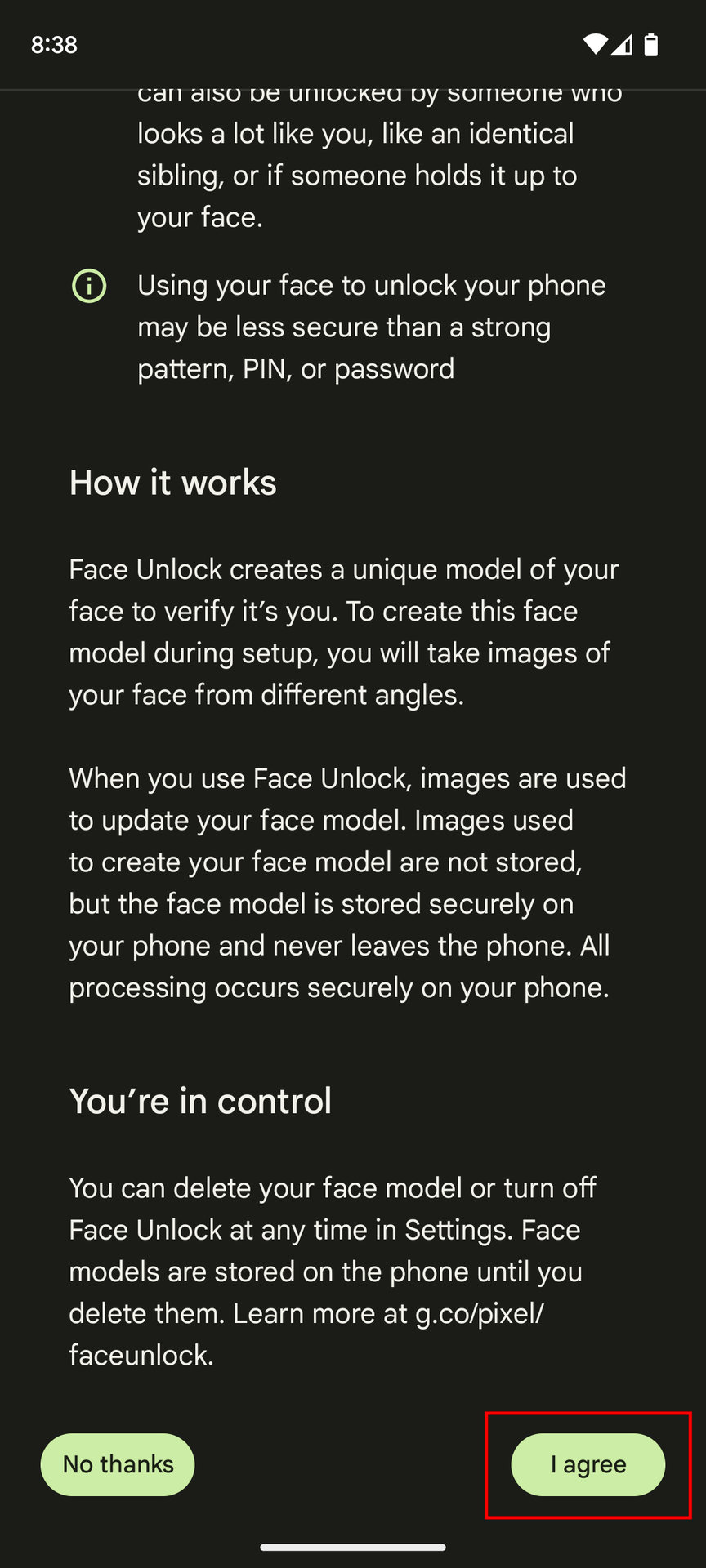 How to set up Face Unlock on Pixel 5