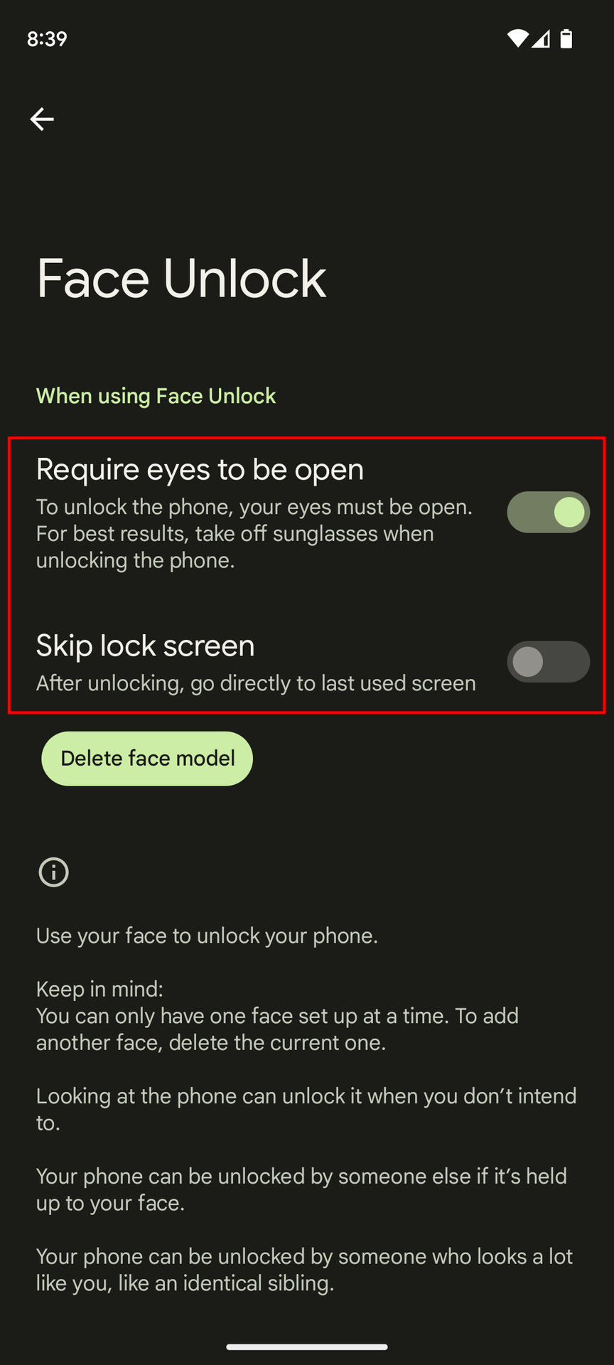 How to set up Face Unlock on Pixel 9