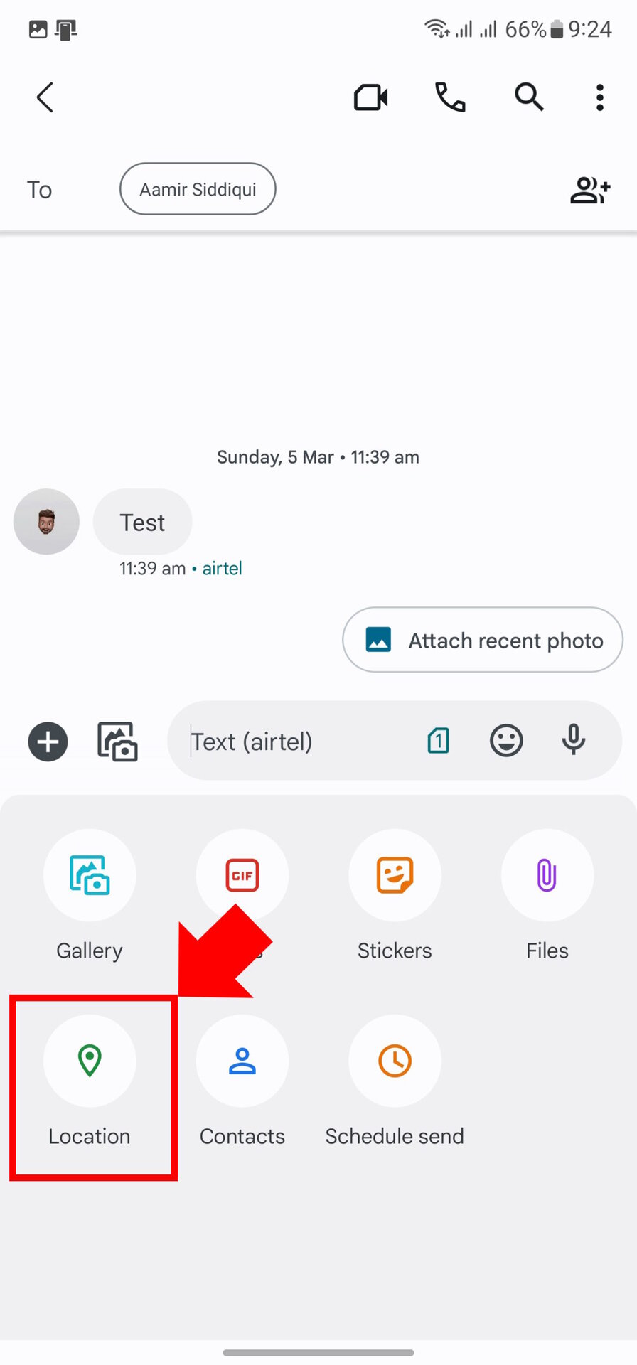How to share location by text message 3