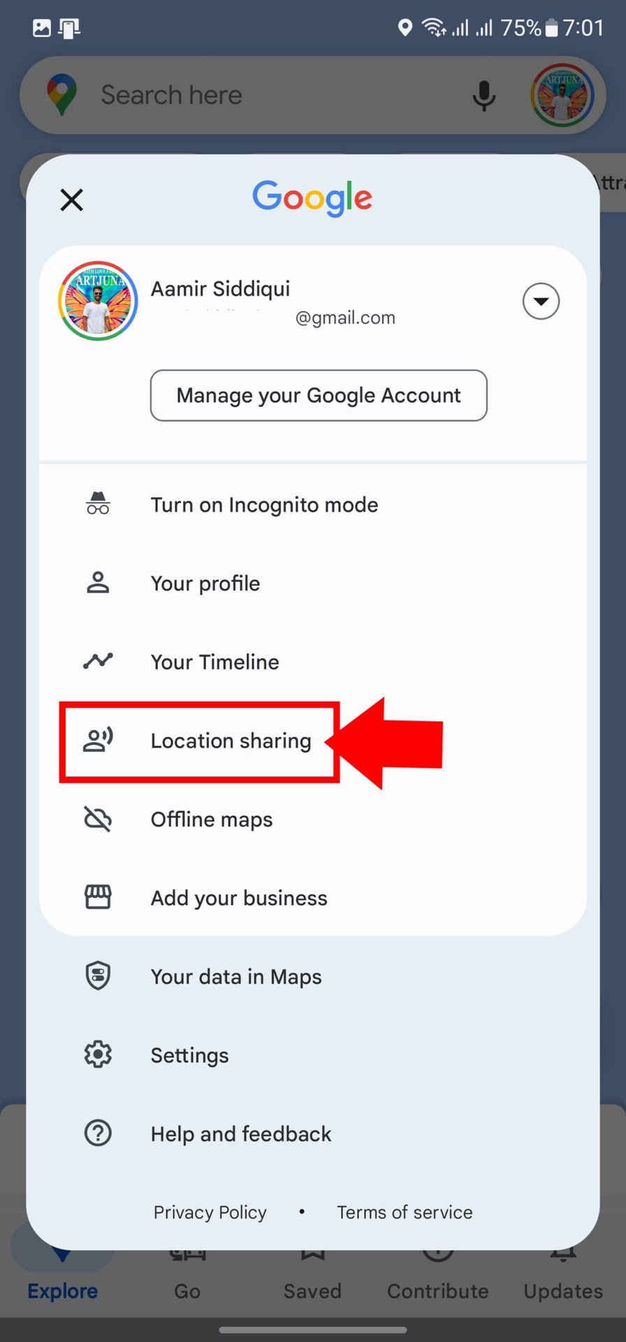 How to share location on Google Maps 2