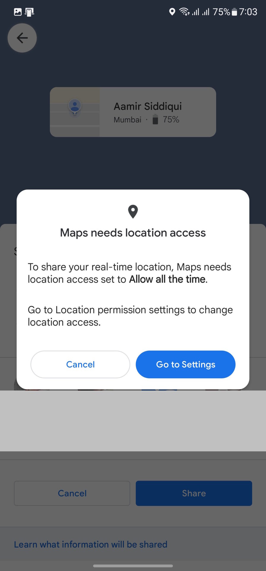 How to share location on Google Maps 7