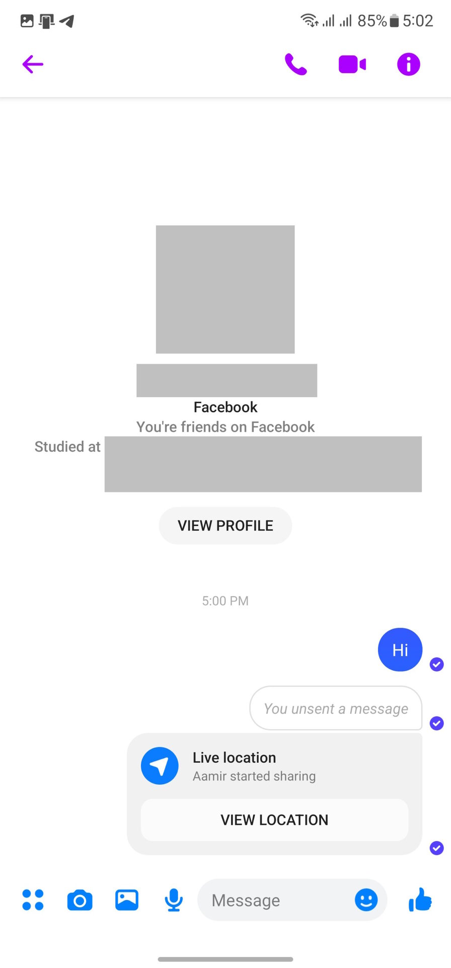 How to share location on Messenger 5