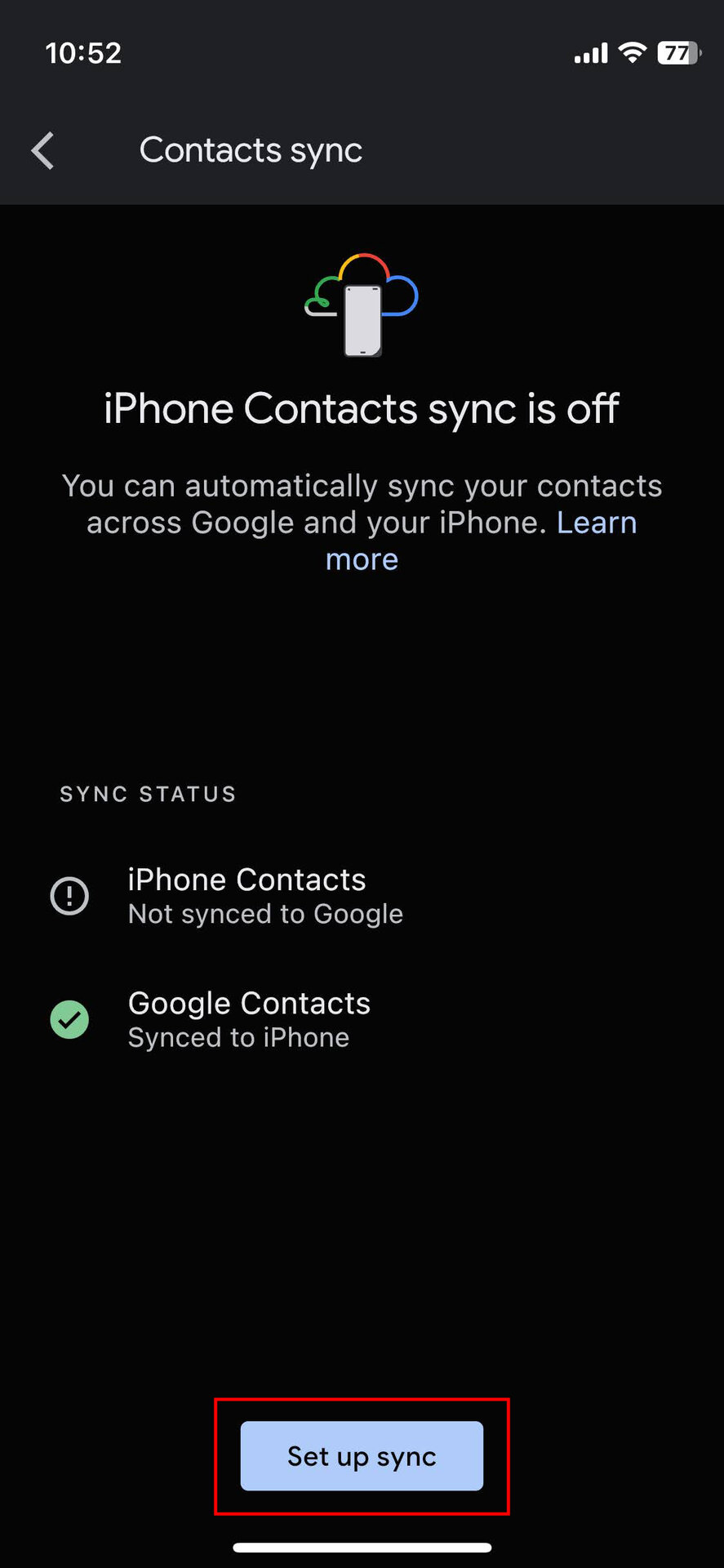How to transfer contacts from iPhone to Android using Google One (3)