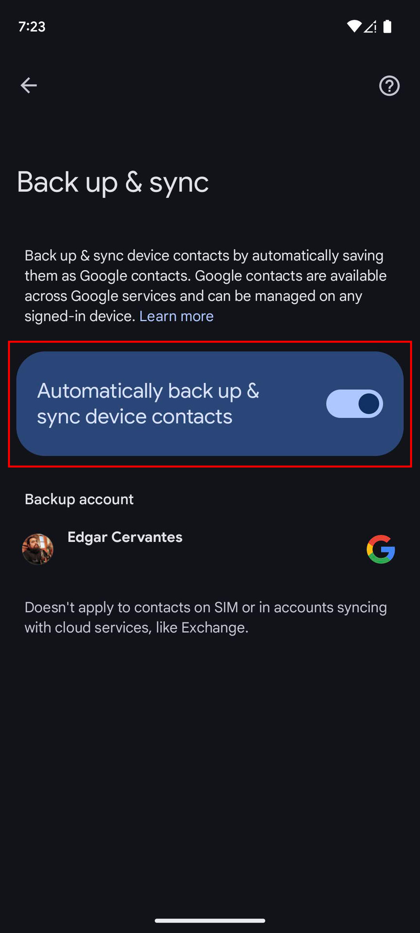 How to turn on Google sync for contacts on Android (8)
