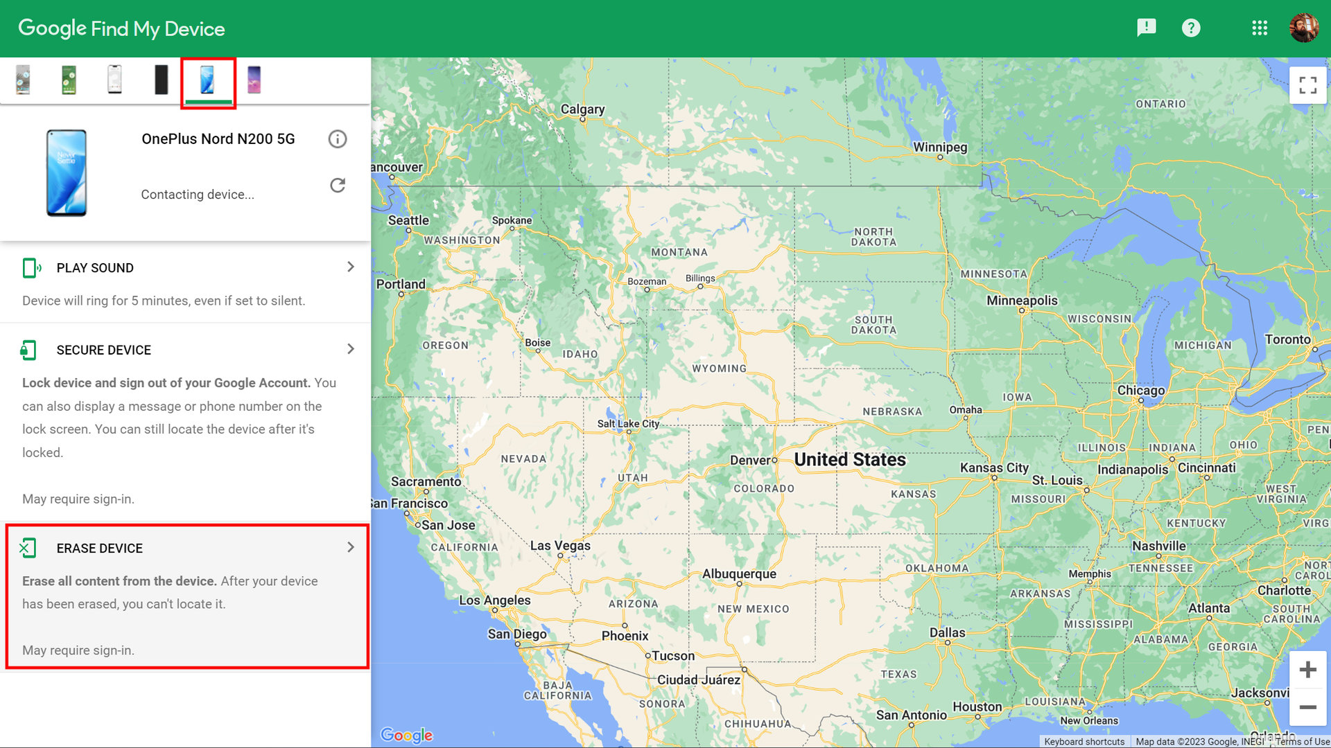 How to use Find My Device from a browser 1