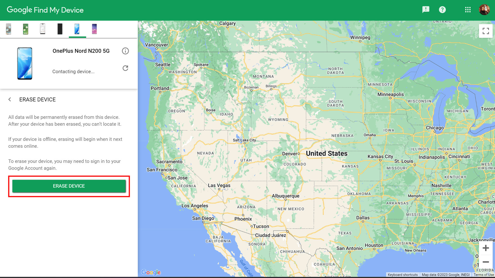 How to use Find My Device from a browser 2