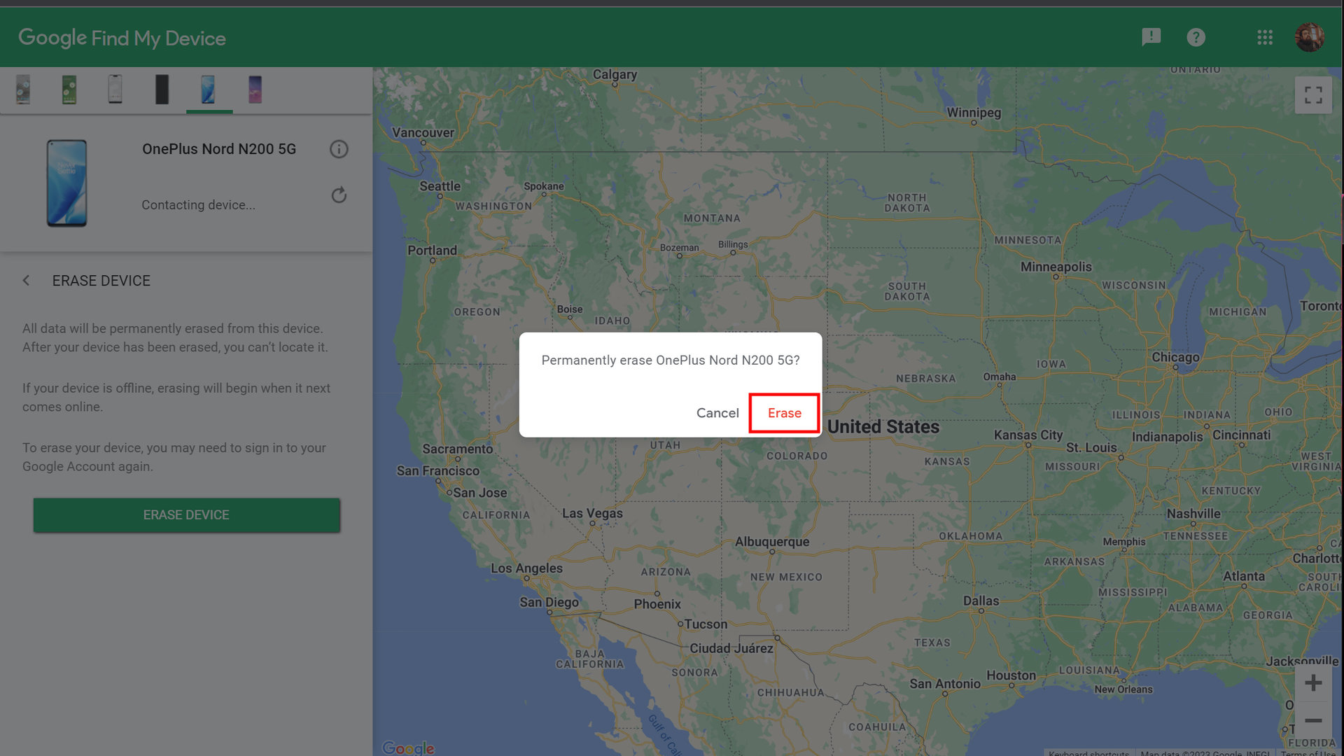How to use Find My Device from a browser 3