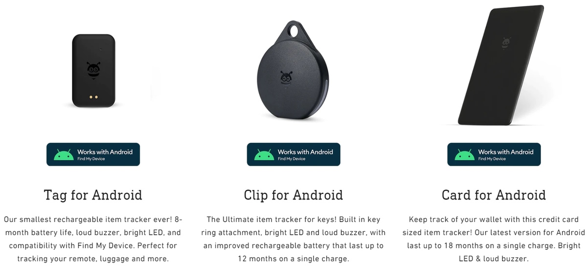 Pebblebee Card Clip Tag Bluetooth trackers for Android