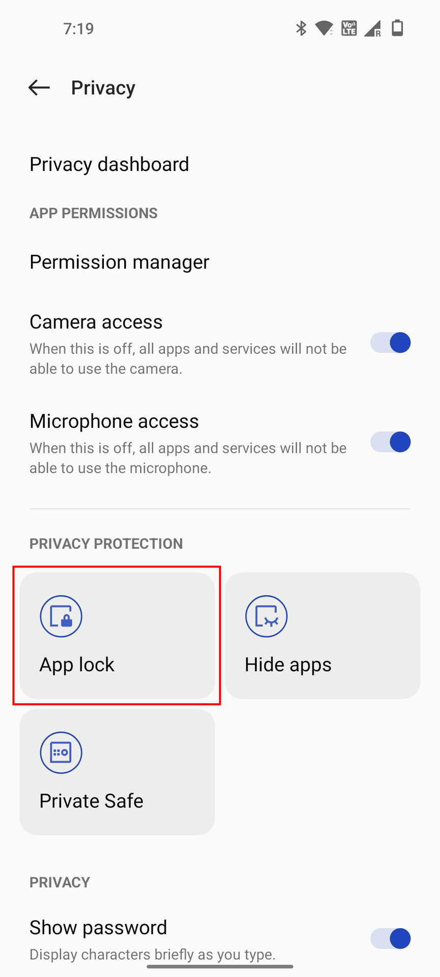 Use the OnePlus App Lock (2)