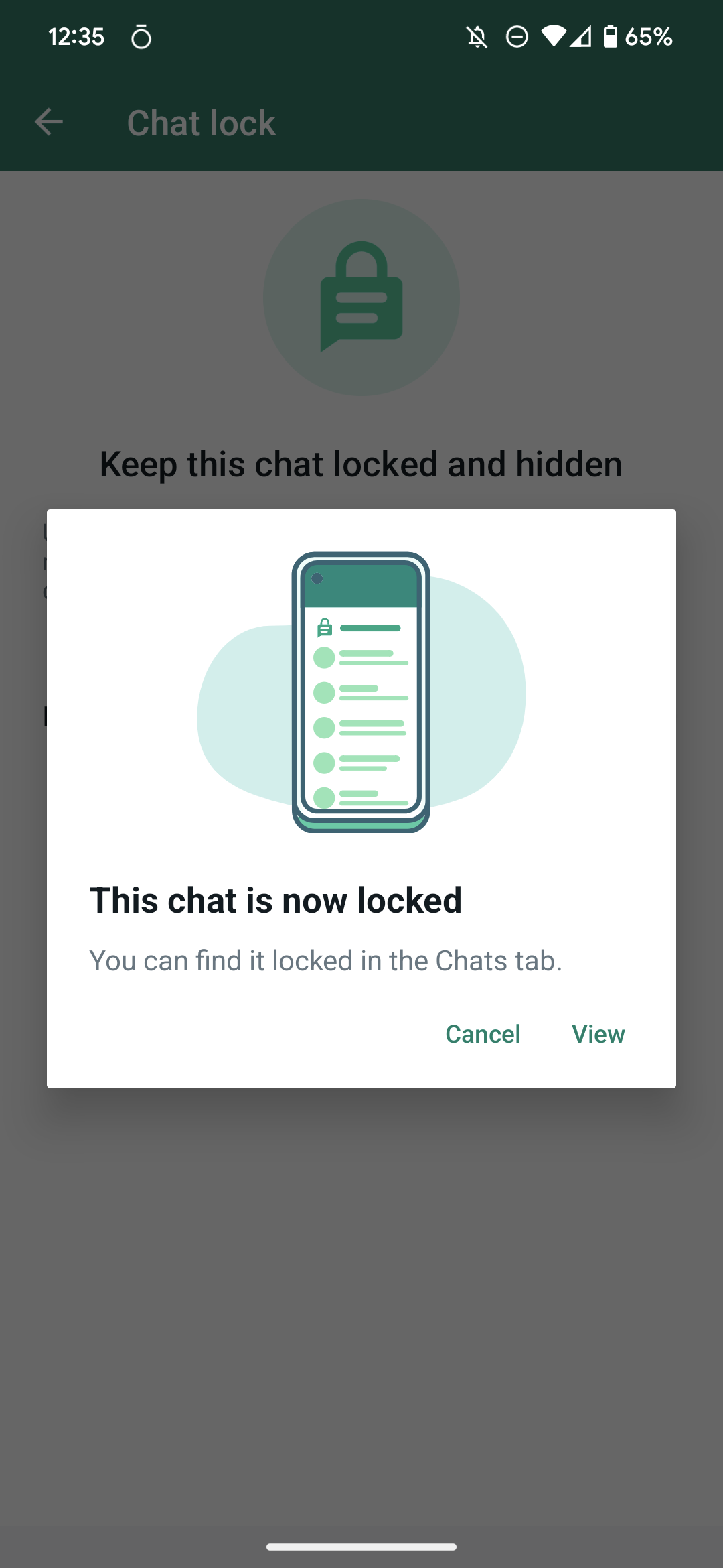 WhatsApp Chat Locked