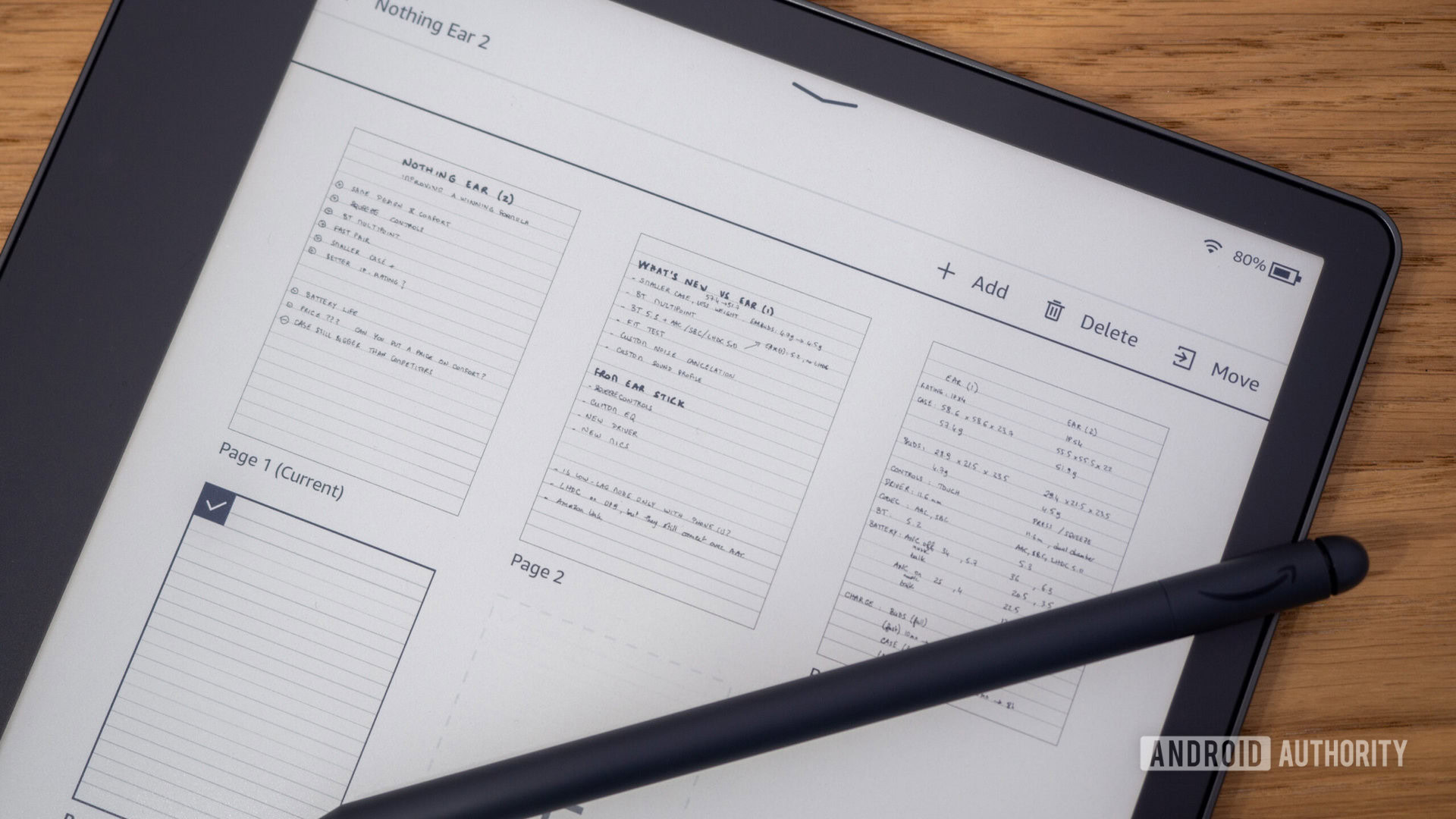 s Kindle Scribe comes with a pen to write on it