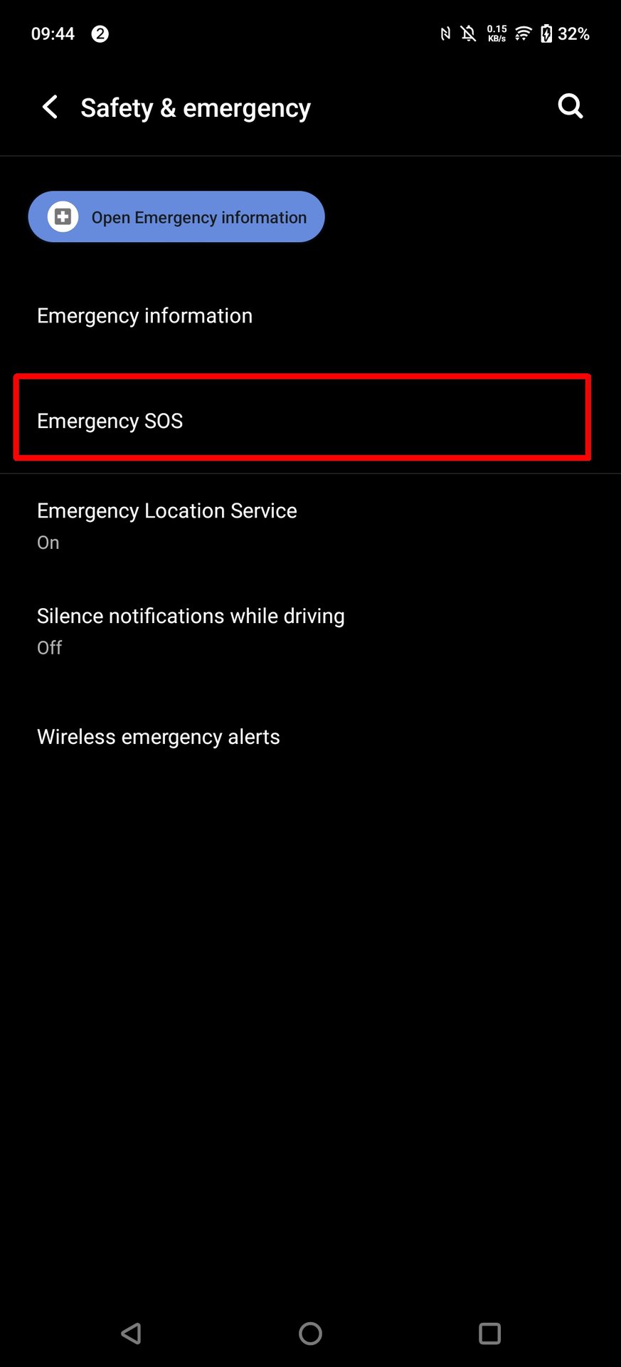 android emergency sos disable 2