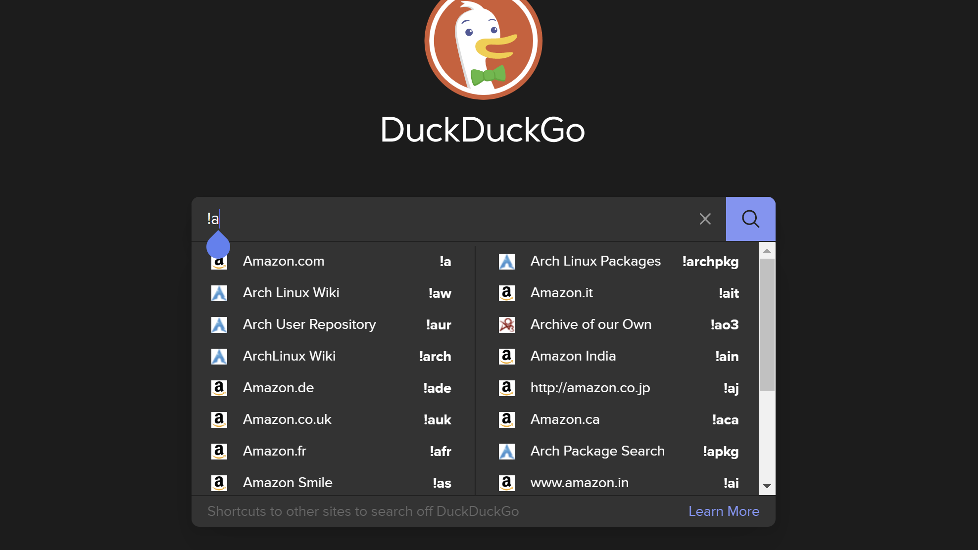 duckduckgo bangs