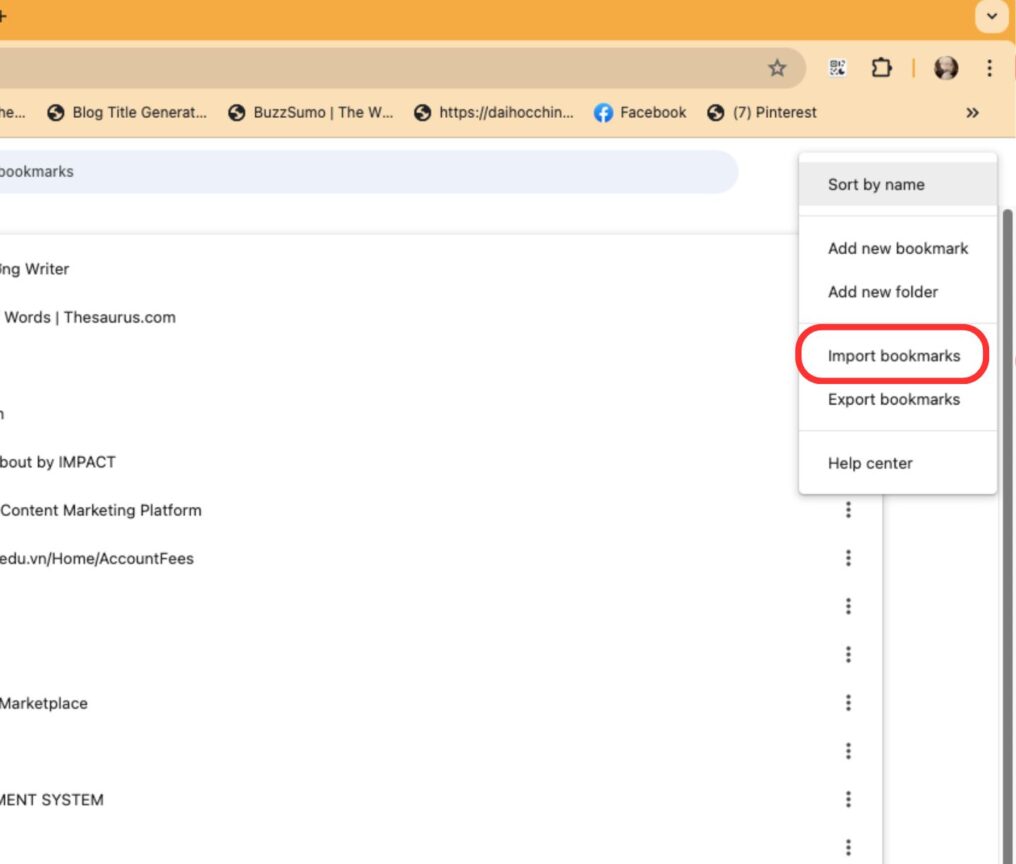 MANUALLY IMPORT CHROME BOOKMARKS visual data 4