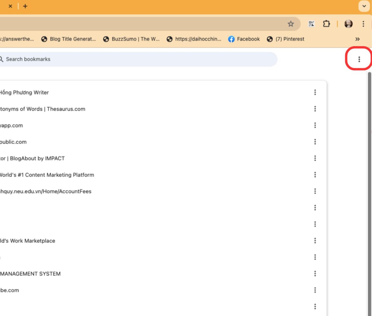 How to move bookmarks in chrome