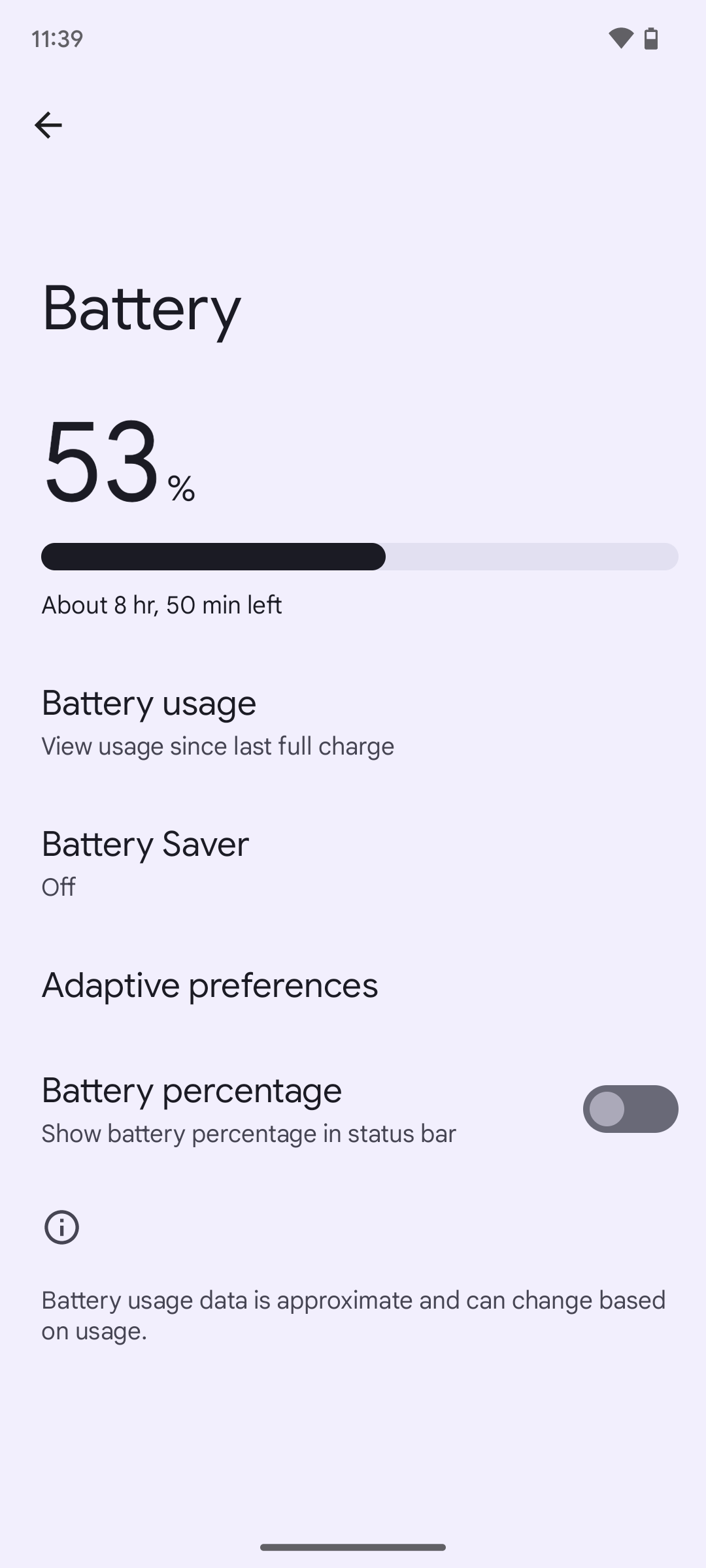 google pixel 7a battery settings