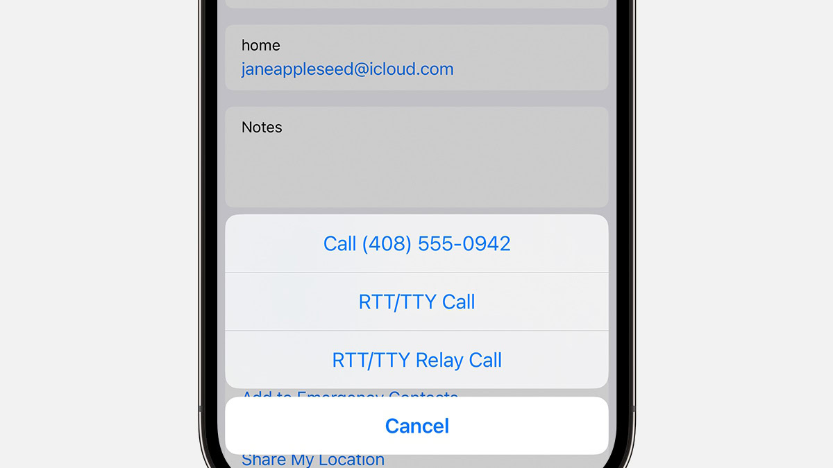 ios 16 iphone 14 pro contact rtt tty call