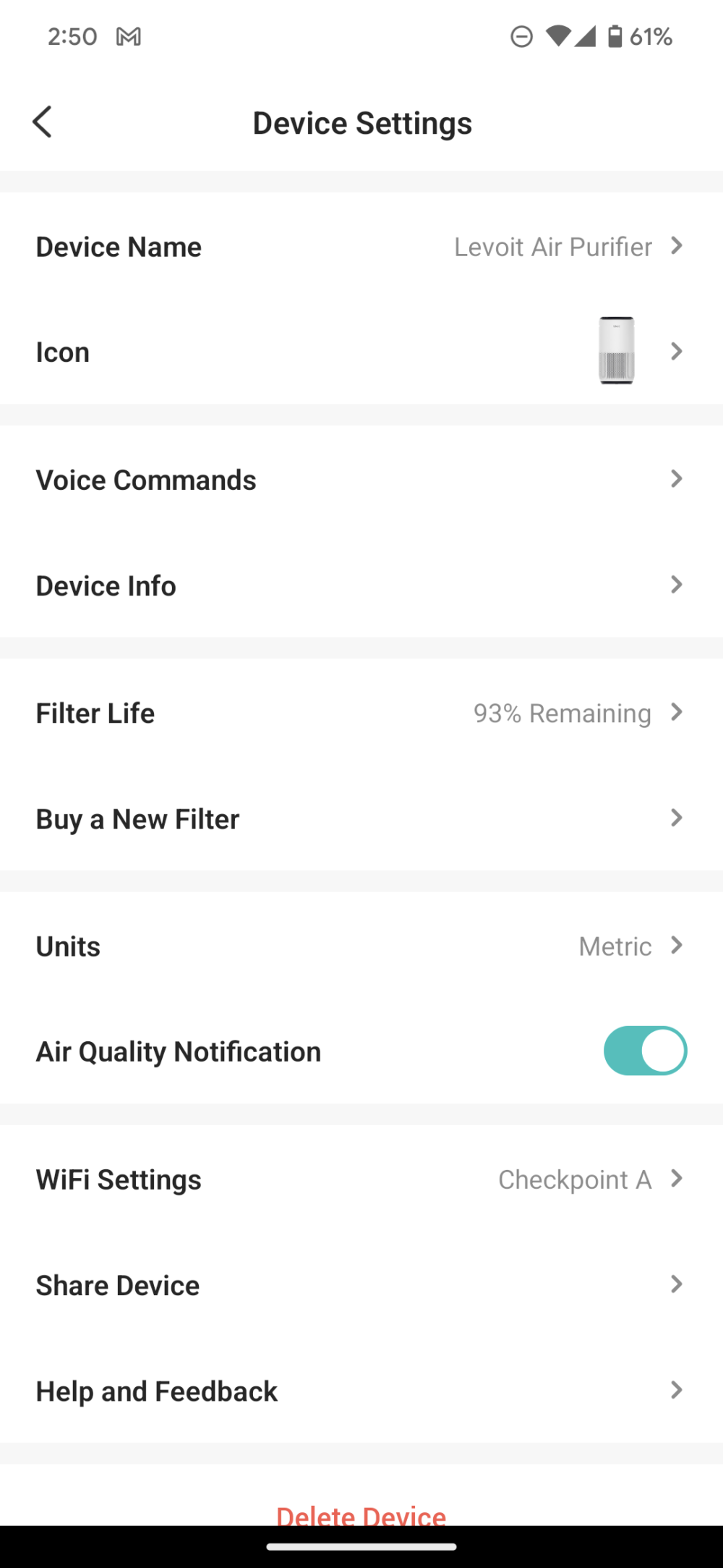 The Levoit Core 400S air purifier has a great smart home trick up its