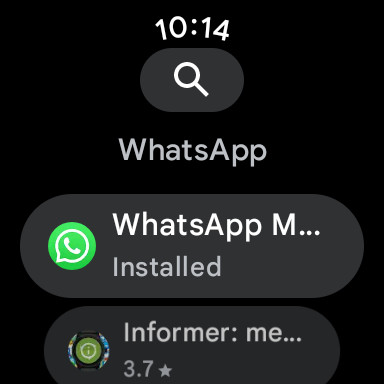 whatsapp wear os screenshot 1 watch play store