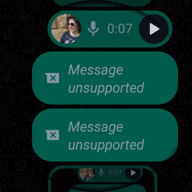 whatsapp wear os screenshot 8 chat message types