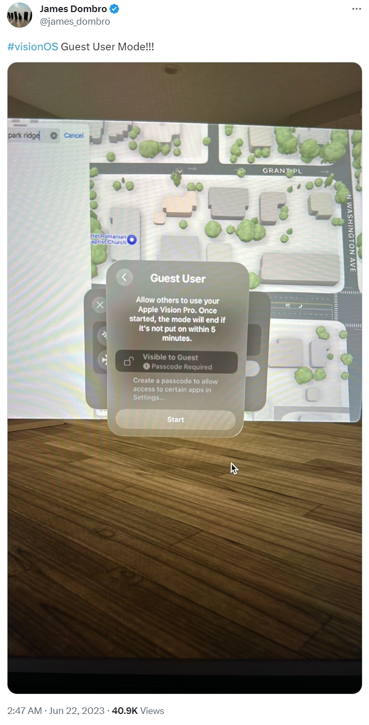 Apple Vision Pro Guest Mode