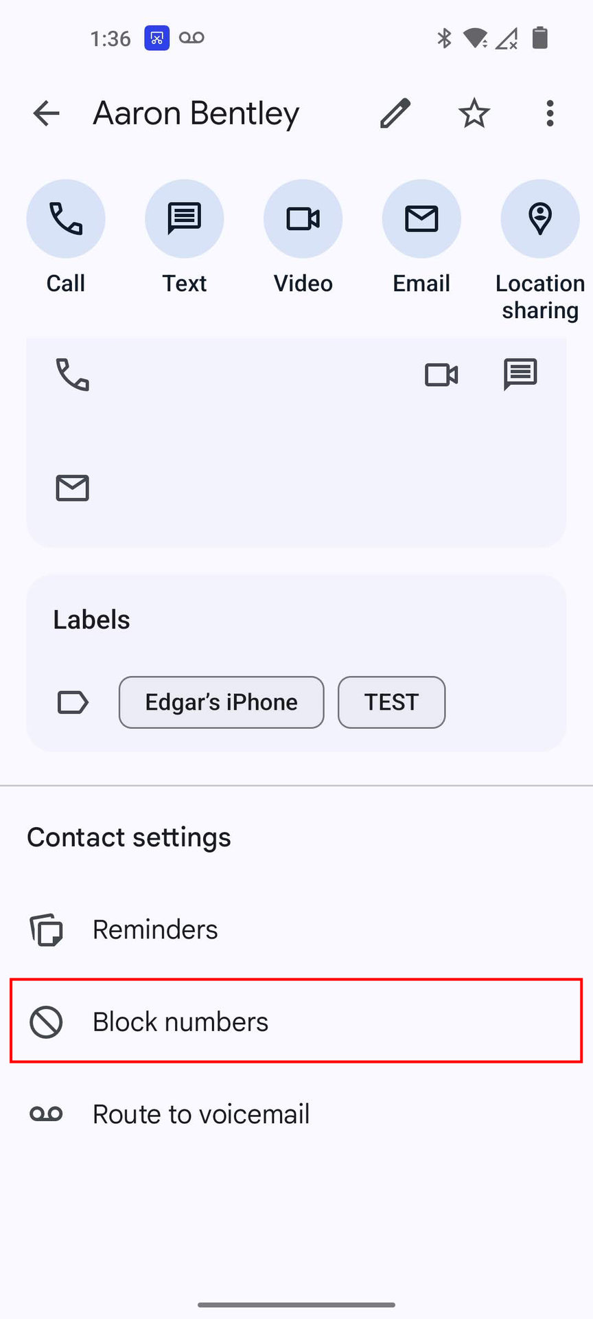Block numbers on OnePlus phones using the Contacts section from the Phone app (2)