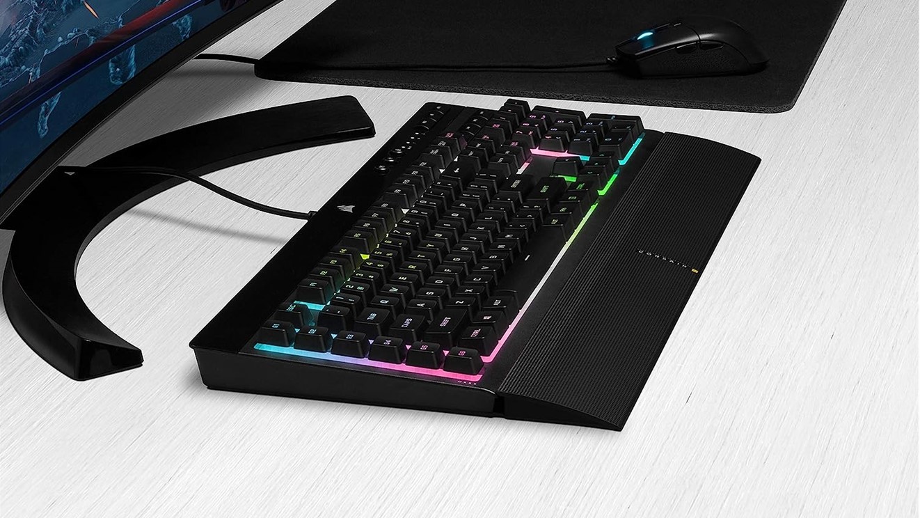 Corsair K55 RGB PRO XT Gaming Keyboard Promo Image