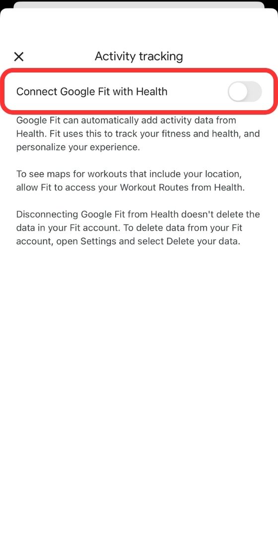 Google Fit connect with Health