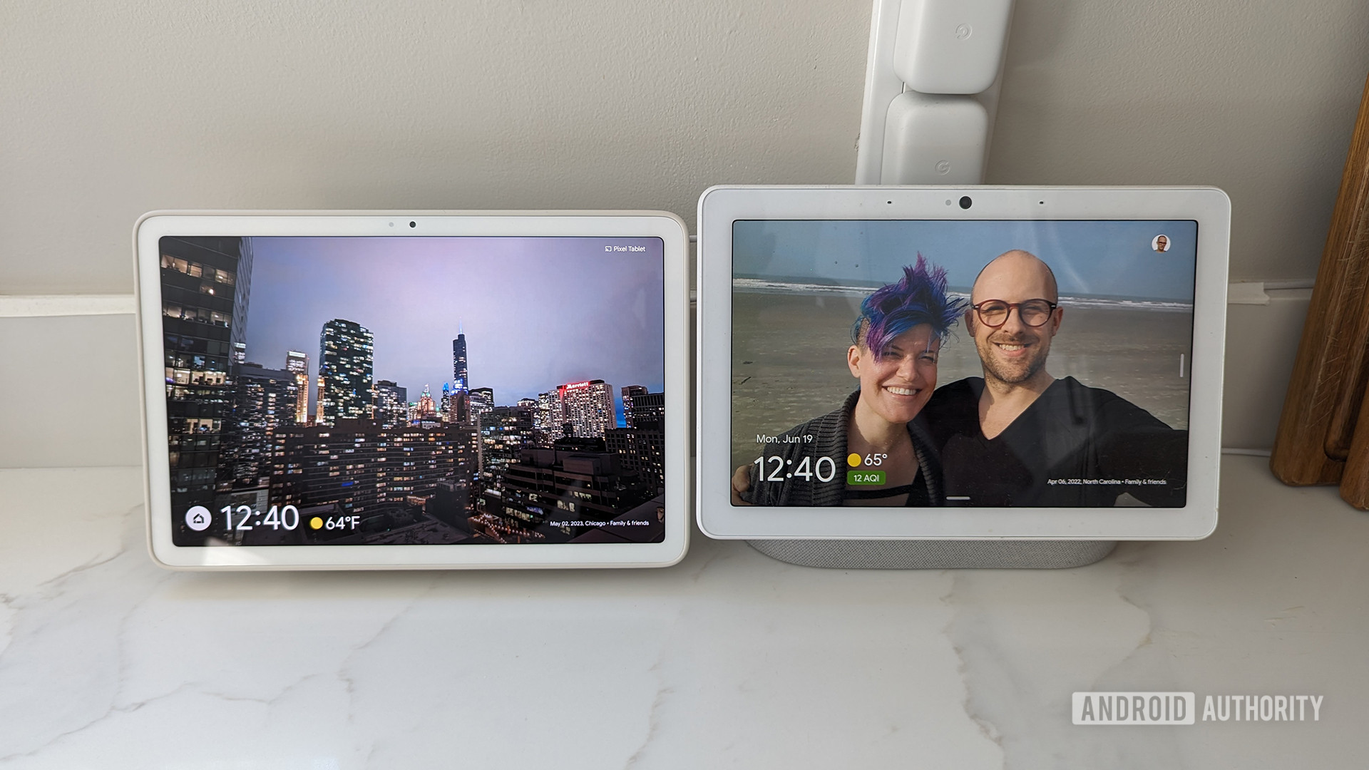Google Pixel Tablet vs Google Nest Hub Max Front