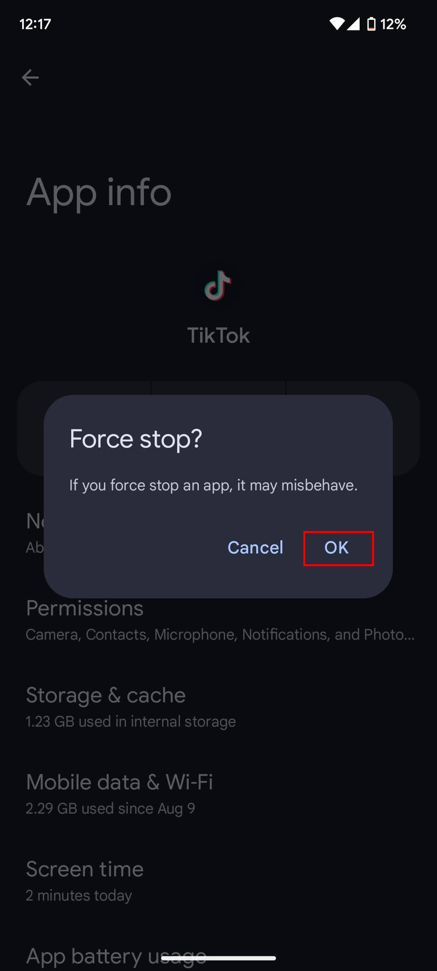 How to Force stop TikTok on Android (4)