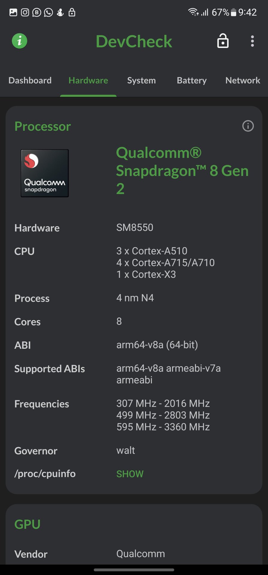 How to check if Samsung phone is Exynos or Snapdragon