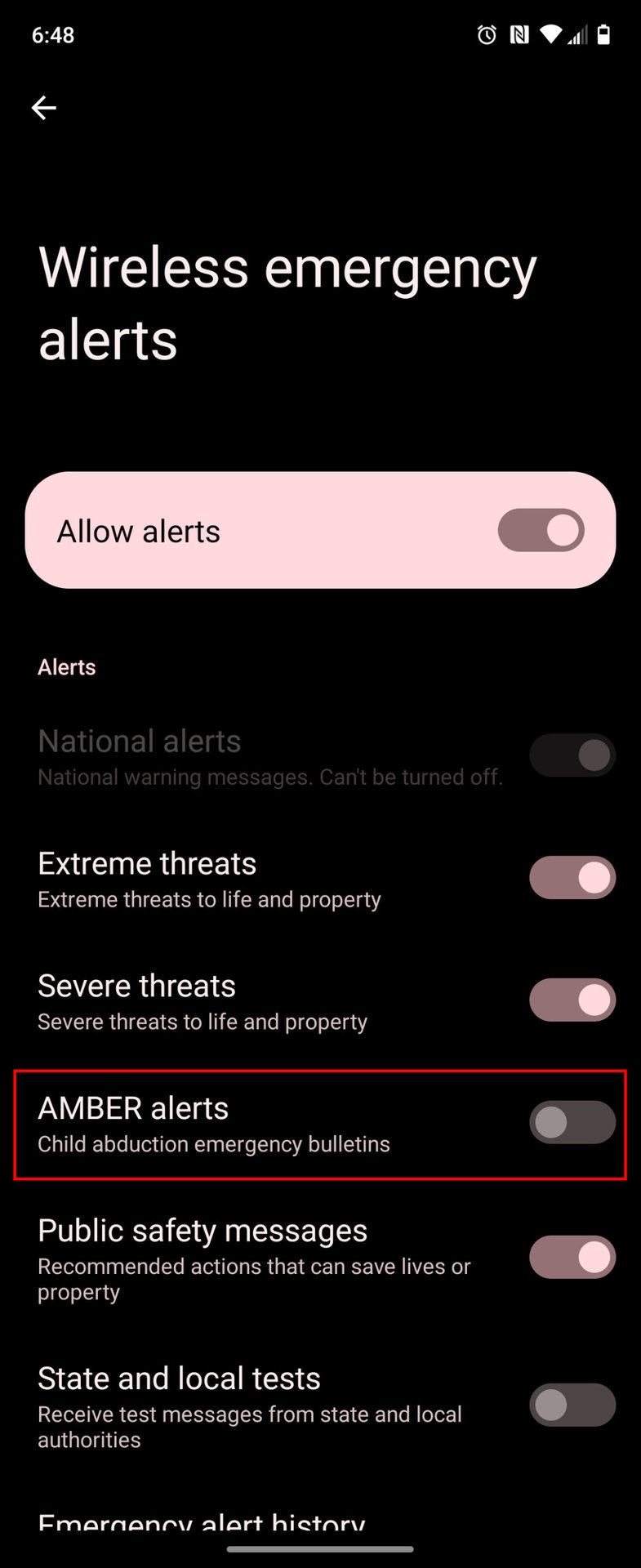 How to disable Amber alerts on Motorola phones 3