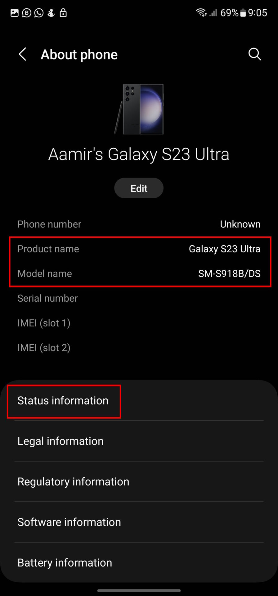 How to find Samsung phone model 4 1