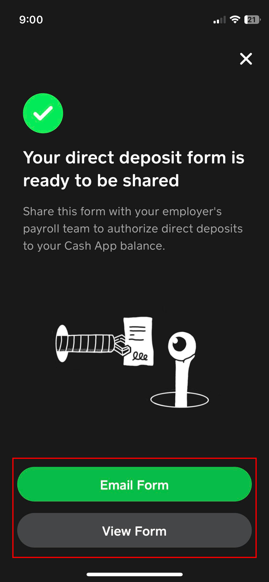 How to get a direct deposit form from Cash App 11