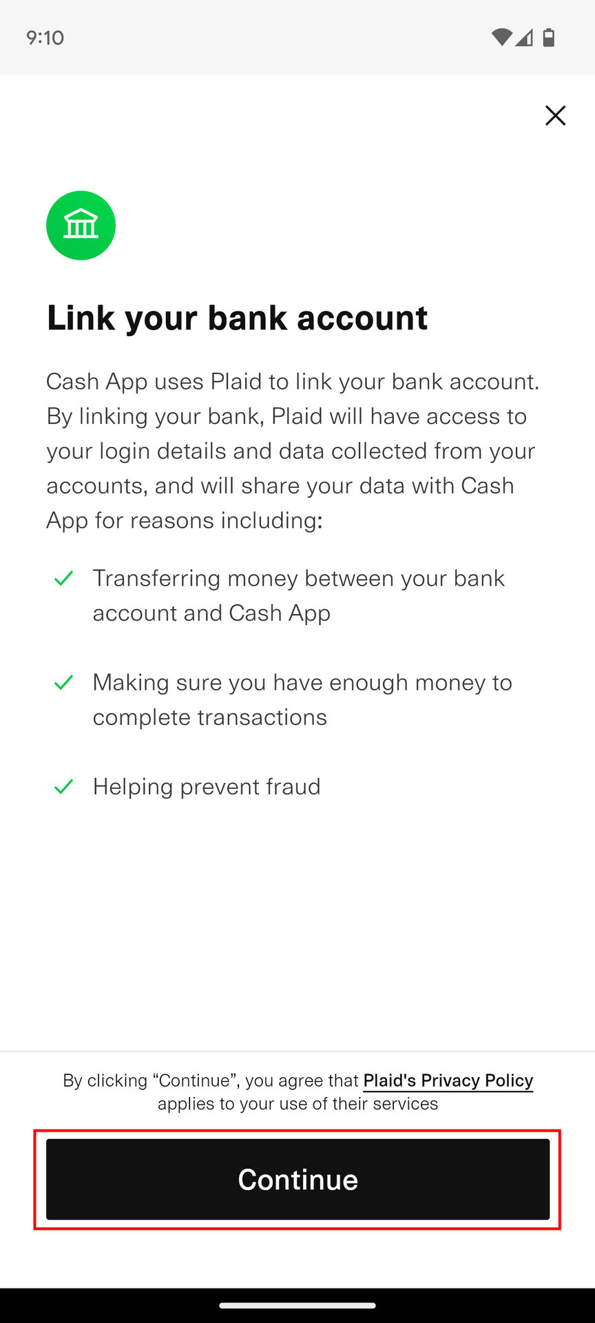 How to link a bank account to your Cash App 3