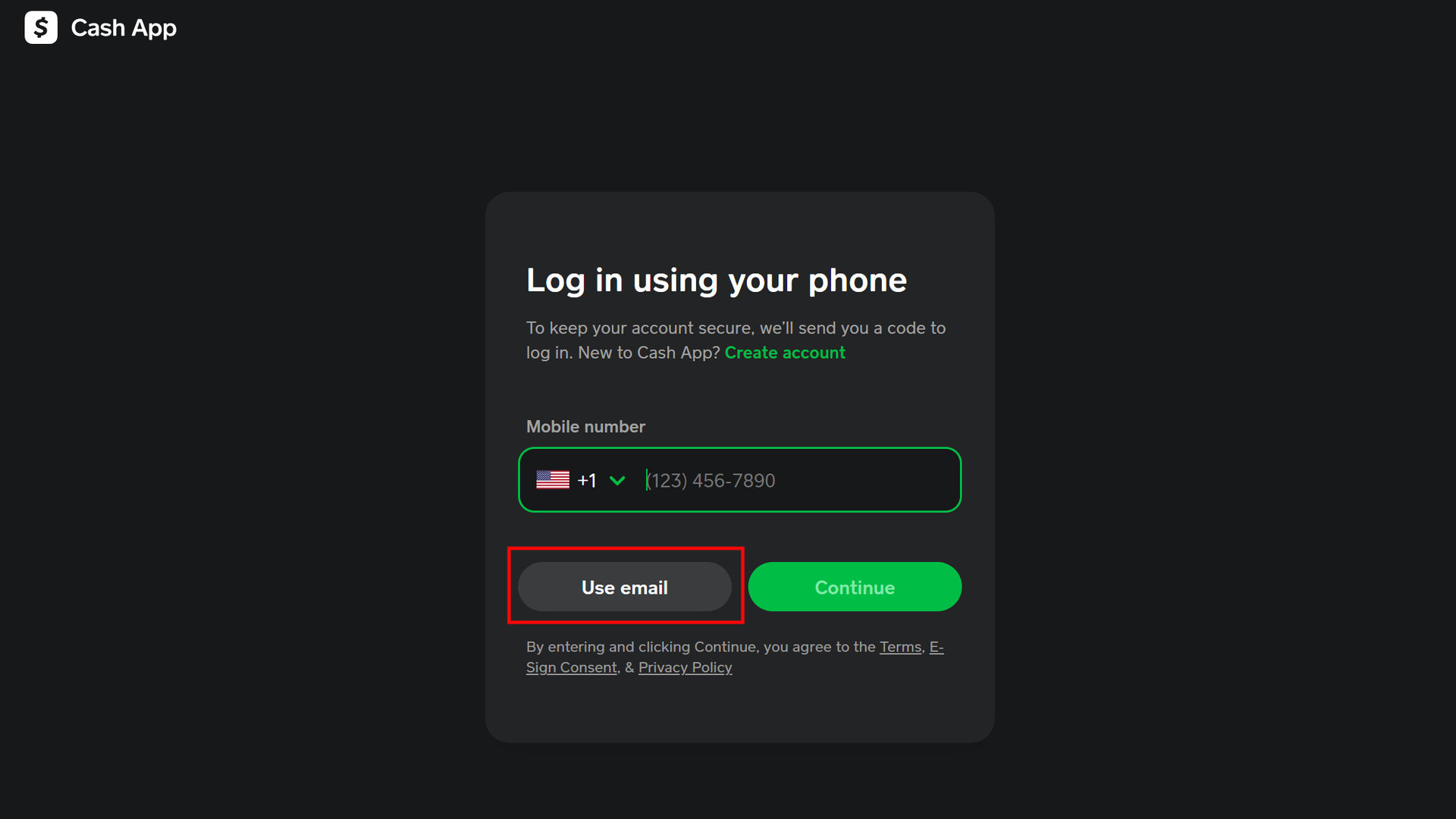 How to log into Cash App on the web using your email 2