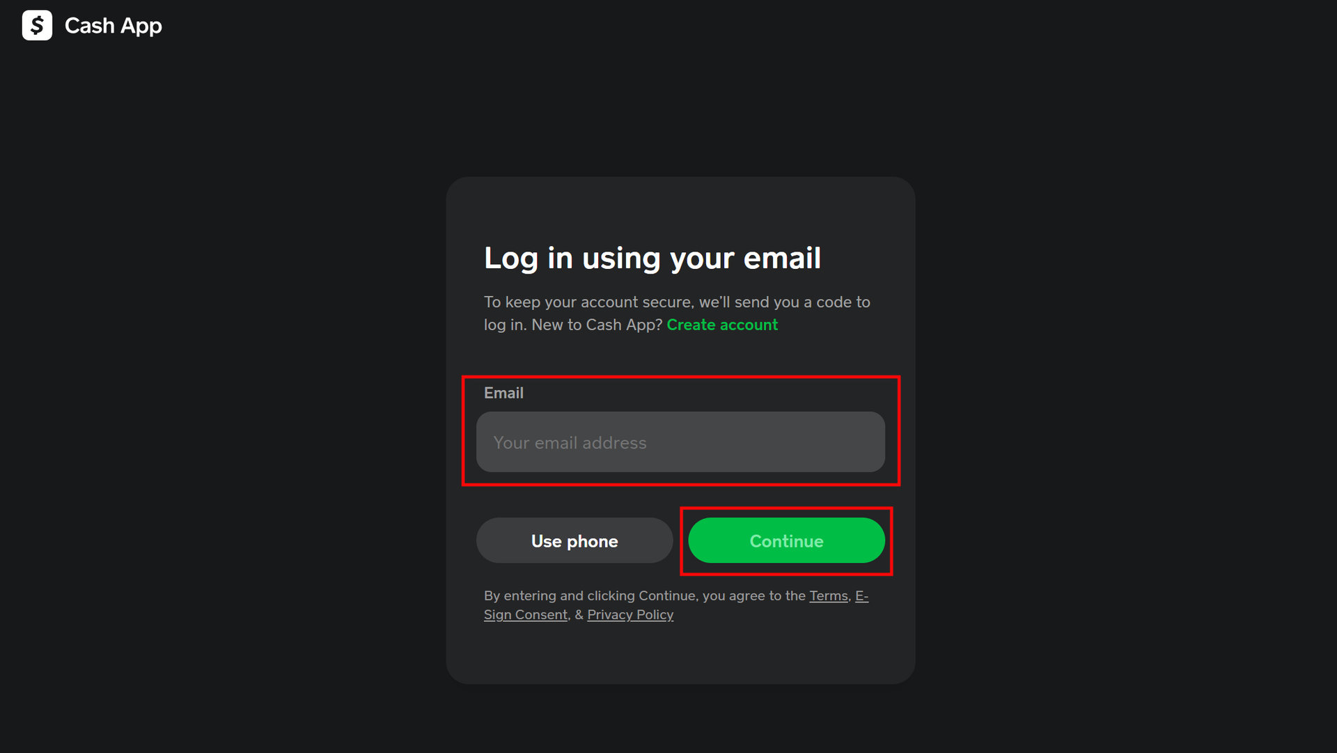 How to log into Cash App on the web using your email 3