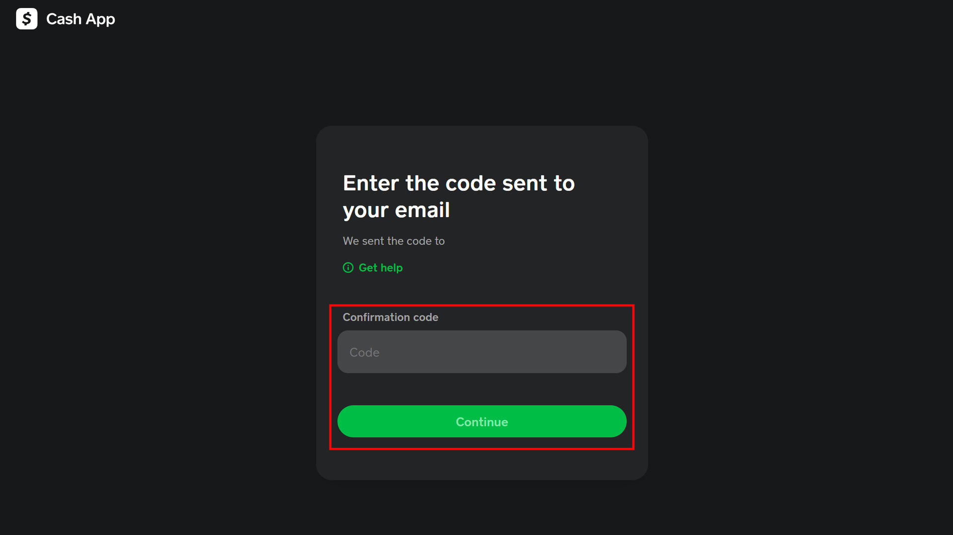 How to log into Cash App on the web using your email 4