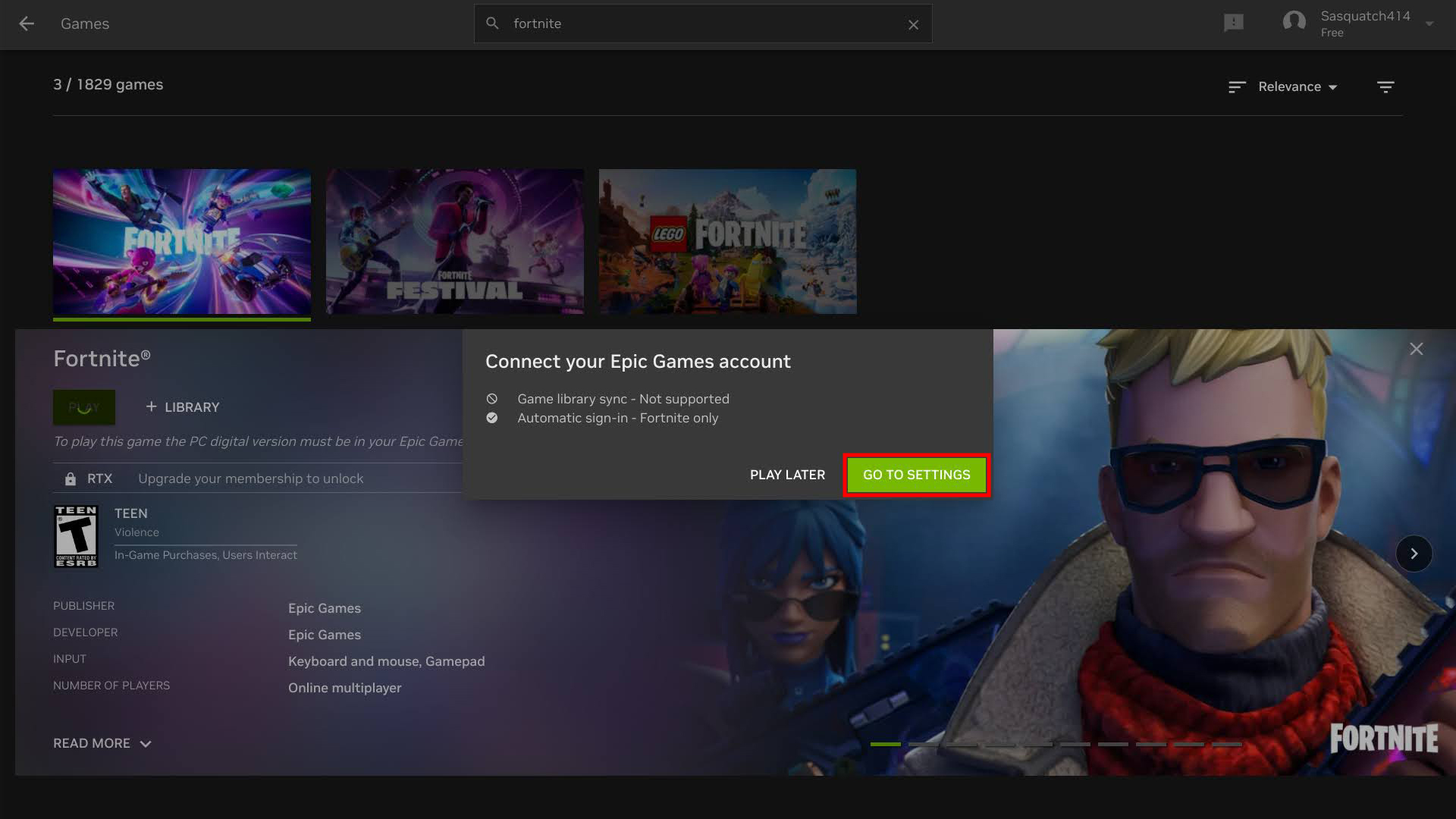 I have enabled Epic Account linking on GeForce NOW, but I am still asked to  log in to Epic Games to play some games.