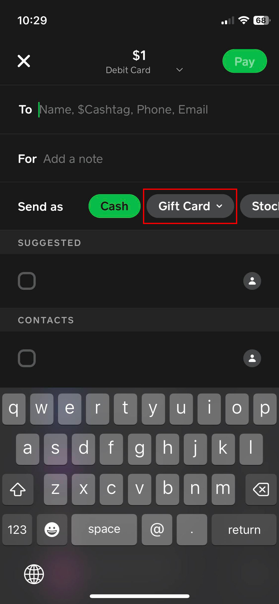 How to send someone a Cash App gift card 2