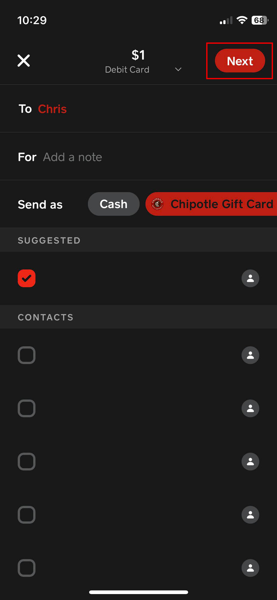 How to send someone a Cash App gift card 4