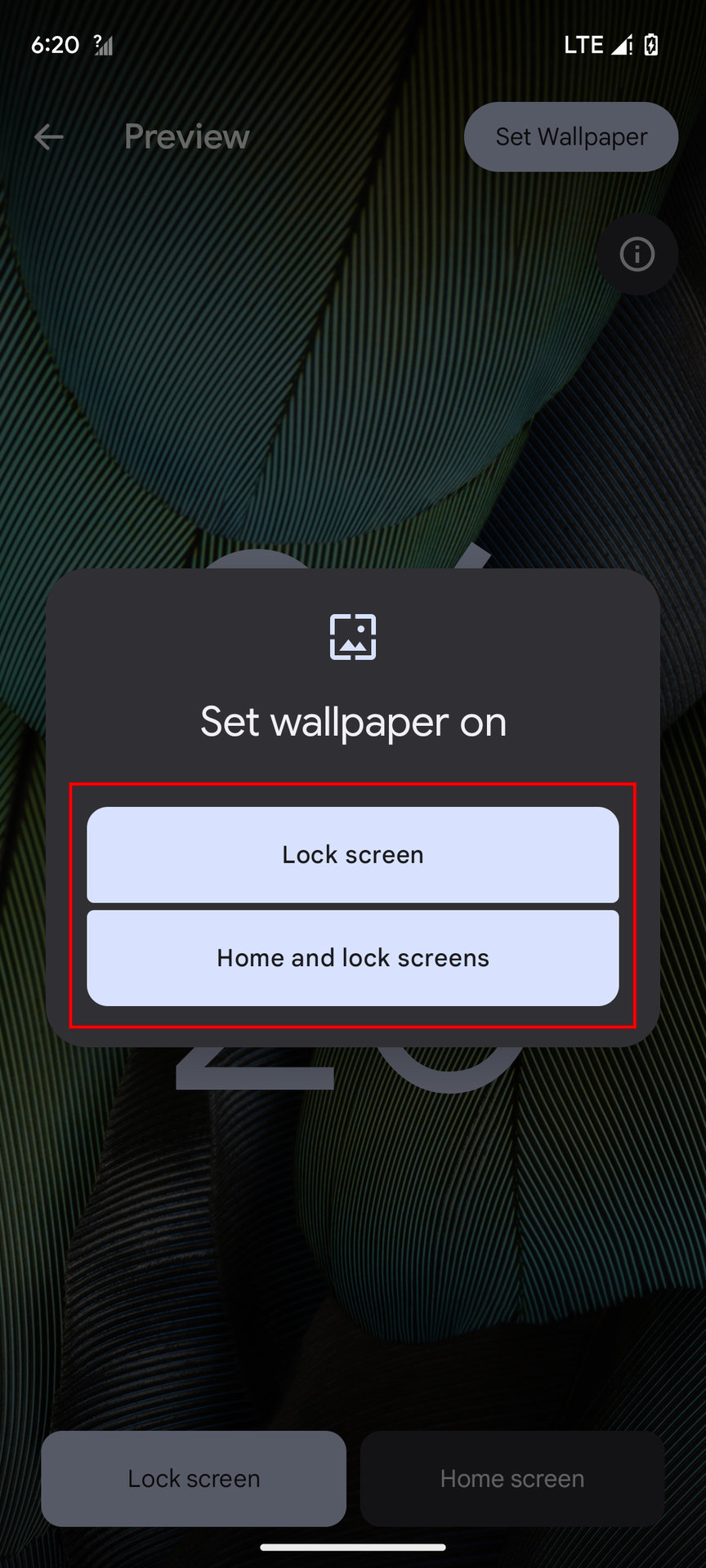How to set a wallpaper on Android 13 5